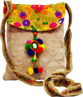 

meSleep Women Evening/Party Multicolor Jute Sling Bag
