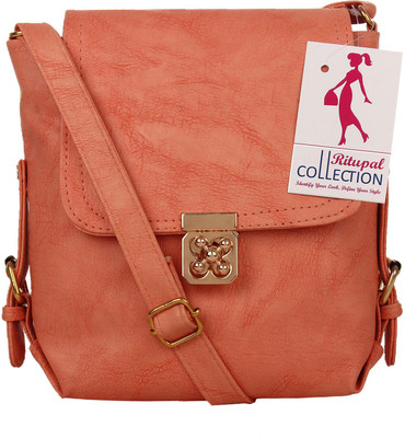 

Ritupal Collection Women Casual, Evening/Party Orange PU Sling Bag