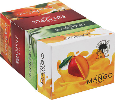 

Old Tree Herbal Soap Mango,Lemon Grass, Red Apple ,Orange Peel Combo(480 g, Pack of 4)