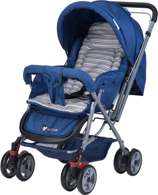 

Toyhouse Baby Stroller Pram Universal, BlueStriped Stroller(3, Blue)