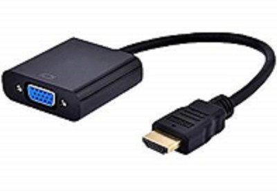 TECHON  TV-out Cable hdmi to vga conveter adapter cable (multicolor)(Black, For Computer)