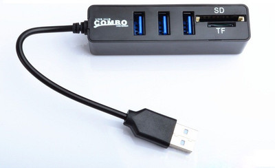 

Freya UNIVERSAL COMBO USB 2.0 HUB 3 PORT + CARD READER USB Hub(Black)