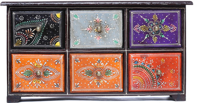 

Rajotsav 6 Drawer wooden Box design 2 Vanity, Jewelry, Multipurpose Vanity Box(Multicolor)