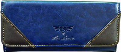 SN LOUIS Women Casual Blue, Brown Artificial Leather Wallet(3 Card Slots)