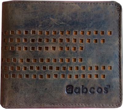 

Abcos Men Tan Genuine Leather Wallet(12 Card Slots)