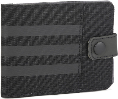 

ADIDAS Men Black Fabric Wallet(5 Card Slots), Black/black/visgre