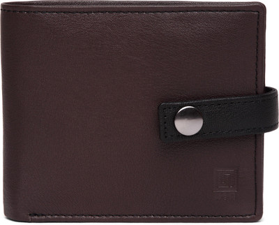 

U+N Men Brown Genuine Leather Wallet(4 Card Slots)