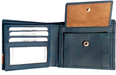 

Helizest Boys Blue Genuine Leather Wallet(6 Card Slots)