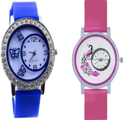 Ismart miss perfect Blue 311 and pink peacock 301 watches combo Watch  - For Girls   Watches  (Ismart)