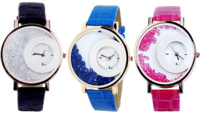 PEPPER STYLE Black Mxre, Blue Mxre & Pink Mxre Wrist Analog Watch For Girls Or Womens STYLE 054 Watch  - For Women   Watches  (PEPPER STYLE)