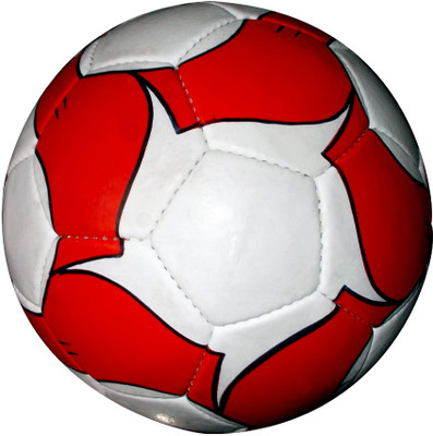 IP RED WITH BLACK Football Size: 5 Pack of 1, Red, White IP Footballs