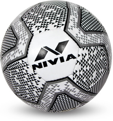 NIVIA Black & White Football - Size: 5(Pack of 1, White, Black)