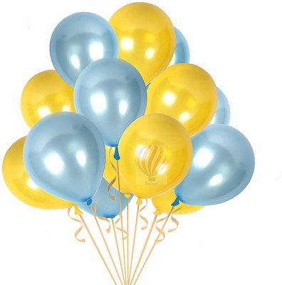 

PartyballoonsHK Solid 100pcs Metallic Gold & Blue Assorted | Top Quality, Thick Party Decorations For Birthdays, Anniversaries & Weddings Balloon(Blue, Gold, Pack of 1)