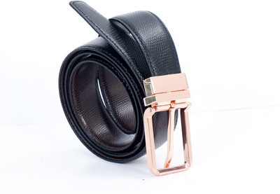 

Nigam Men Evening Black Artificial Leather Belt, Black & brown