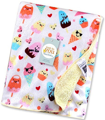 

Baby Bucket Printed  Blanket(Polyester, White