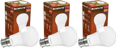 

Compact 7 W Round B22, E27 LED Bulb(White, Pack of 3)