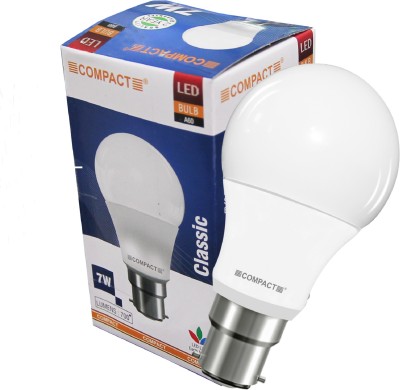 

Compact 7 W Round B22 LED Bulb(White)