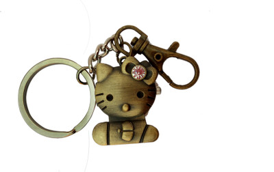 

JOSHISNEST Cute Designer Catty Pocket Watch Key Chain(Brown)