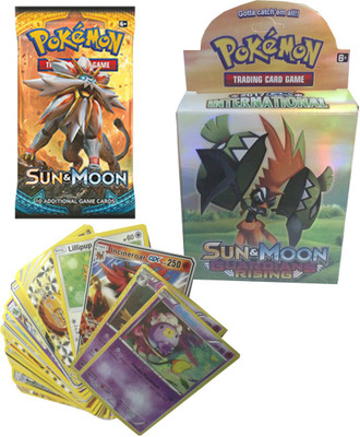 

AncientKart Pokemon Sun & Moon International 2017 Edition Guardians Rising Deck with cards and Booster pack(Multicolor)