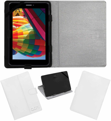 ACM Flip Cover for Iball Slide 3g 7271i(White, Cases with Holder)
