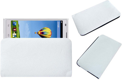 ACM Pouch for ZTE Blade L2(White, Cases with Holder, Pack of: 1)