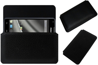 ACM Pouch for Philips Xenium W6610(Black, Cases with Holder, Pack of: 1)