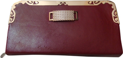 

Haryana Craft Casual Maroon Clutch