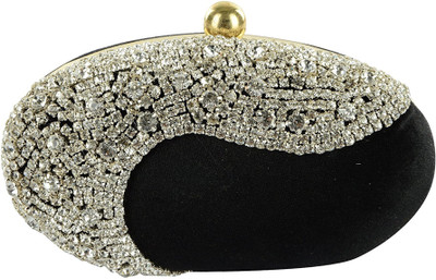 

Tooba Handicraft Party Black Clutch