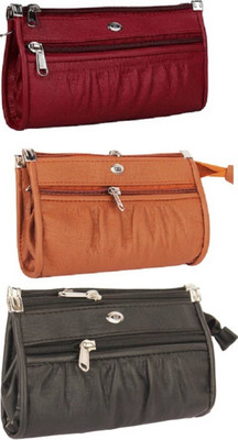

gcompany Casual Maroon, Tan, Black Clutch, Black;maroon;tan