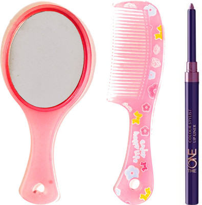 

Oriflame Sweden The ONE Colour Stylist Lip Liner ( Clover Haze - 31436 ) With Mirror & Comb Set(Set of 3)