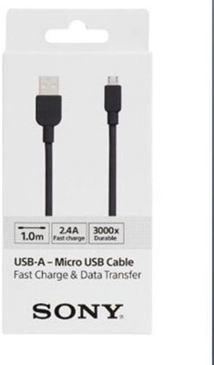 3 Off On Sony Cp Ab100 eww Micro Usb Cable 1 M Micro Usb Cable Compatible With Computer Smart Watch Tablet Mobile Black One Cable On Flipkart Paisawapas Com