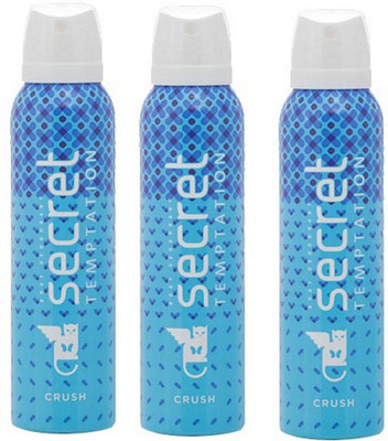 

Secret Temptation Crush Deodorant Spray Pack of 3 Combo (150ML each) Deodorant Spray - For Women(450 ml, Pack of 3)