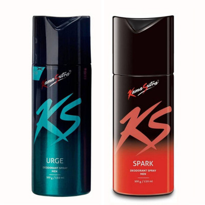 

KS Kamasutra Urge and Spark Deodorant Spray - For Men(300 ml, Pack of 2)