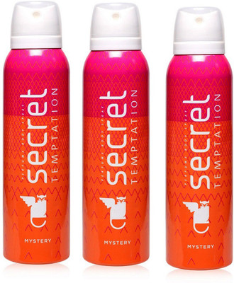 

Secret Temptation Mystery Deodorant Spray Pack of 3 Combo (150ML each) Deodorant Spray - For Women(450 ml, Pack of 3)