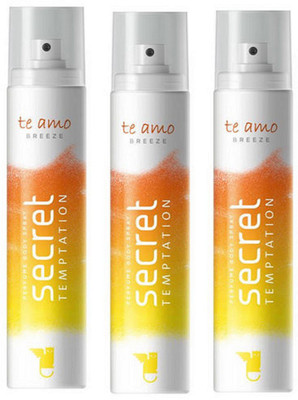 

Secret Temptation Te Amo Breeze Perfume Body Spray Pack of 3 Combo (120ML each) Perfume Body Spray - For Women(360 ml, Pack of 3)