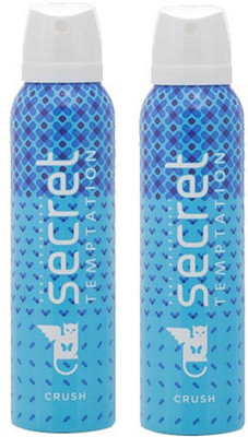 

Secret Temptation Crush Deodorant Spray Pack of 2 Combo (150ML each) Deodorant Spray - For Women(300 ml, Pack of 2)