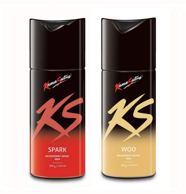 

KS Kamasutra Spark and Woo Deodorant Spray - For Men(300 ml, Pack of 2)