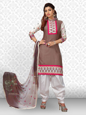 Divastri Cotton Polyester Blend Embroidered Salwar Suit Dupatta Material(Un-stitched) Flipkart