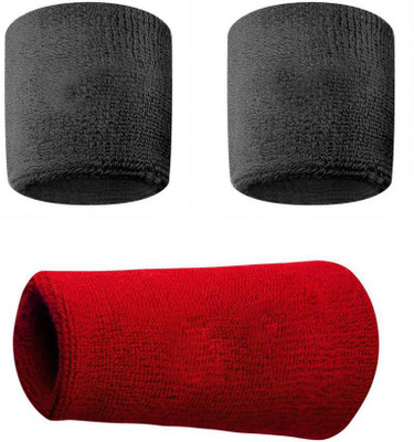

Gking Sprots Wrist Fitness Band(Red, Black, Pack of 3), Black;red