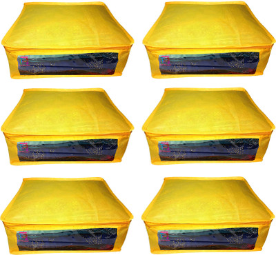 

Atorakushon new and modern stylish dresses covers Non Woven Saree wardrobe orgniser, cover / Wedding Gift, Regular Clothes Bag, Vanity pouch, Set Of 6 (Yellow) at6 pcs Sari Small Non woven yellow(Yellow)