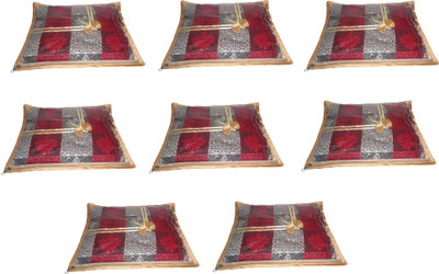 

Addyz Deginer Pack of 8 Pieces Single Satin Saree Cover Salwar Suit Kamiz Cover Storage Bag Up to 1 Saree or Salwar in Each Saree Cover. Storage Bag(Gold)