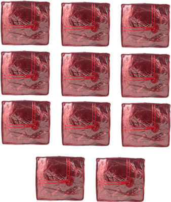 

Addyz Deginer Pack of 11 Pieces Single Satin Saree Cover Salwar Suit Kamiz Cover Storage Bag Up to 2 Saree or Salwar in Each Saree Cover. Storage Bag(Maroon)
