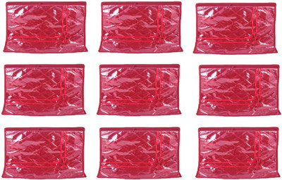 

Addyz Deginer Pack of 9 Pieces Single Satin Saree Cover Salwar Suit Kamiz Cover Storage Bag Up to 1 Saree or Salwar in Each Saree Cover. Storage Bag(Maroon)