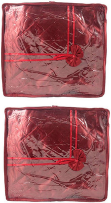 

Addyz Deginer Pack of 2 Pieces 2 inch Satin Saree Cover Salwar Suit Kamiz Cover Storage Bag Up to 2 Saree or Salwar in Each Saree Cover. Storage Bag(Maroon)