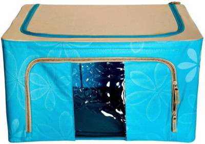

ShopyBucket Fabric Orginzer Foldable Fabric Storage Box Organizer Cloth Organizer W3(Blue)