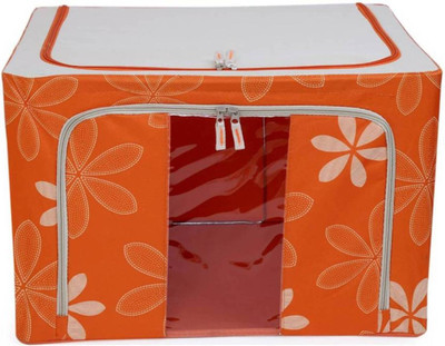 

ShopyBucket Orgainzer Foldable Fabric Storage Box Organizer W4 Foldable Fabric Storage Box Organizer(Orange)
