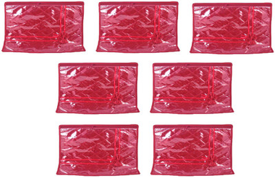 

Addyz Deginer Pack of 7 Pieces Single Satin Saree Cover Salwar Suit Kamiz Cover Storage Bag Up to 1 Saree or Salwar in Each Saree Cover. Storage Bag(Maroon)