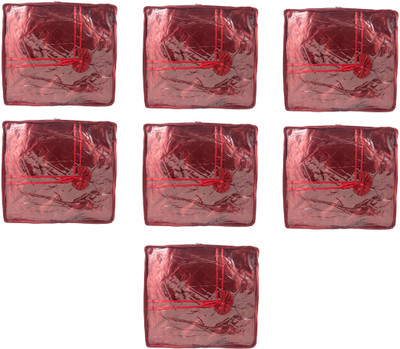

Addyz Deginer Pack of 7 Pieces Single Satin Saree Cover Salwar Suit Kamiz Cover Storage Bag Up to 2 Saree or Salwar in Each Saree Cover. Storage Bag(Maroon)