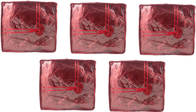 

Addyz Deginer Pack of 5 Pieces Single Satin Saree Cover Salwar Suit Kamiz Cover Storage Bag Up to 2 Saree or Salwar in Each Saree Cover. Storage Bag(Maroon)