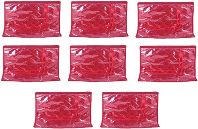 

Addyz Deginer Pack of 8 Pieces Single Satin Saree Cover Salwar Suit Kamiz Cover Storage Bag Up to 1 Saree or Salwar in Each Saree Cover. Storage Bag(Maroon)